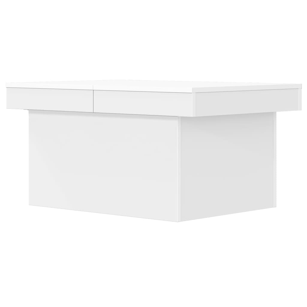 Salongbord hvit 100x55x40 cm konstruert tre