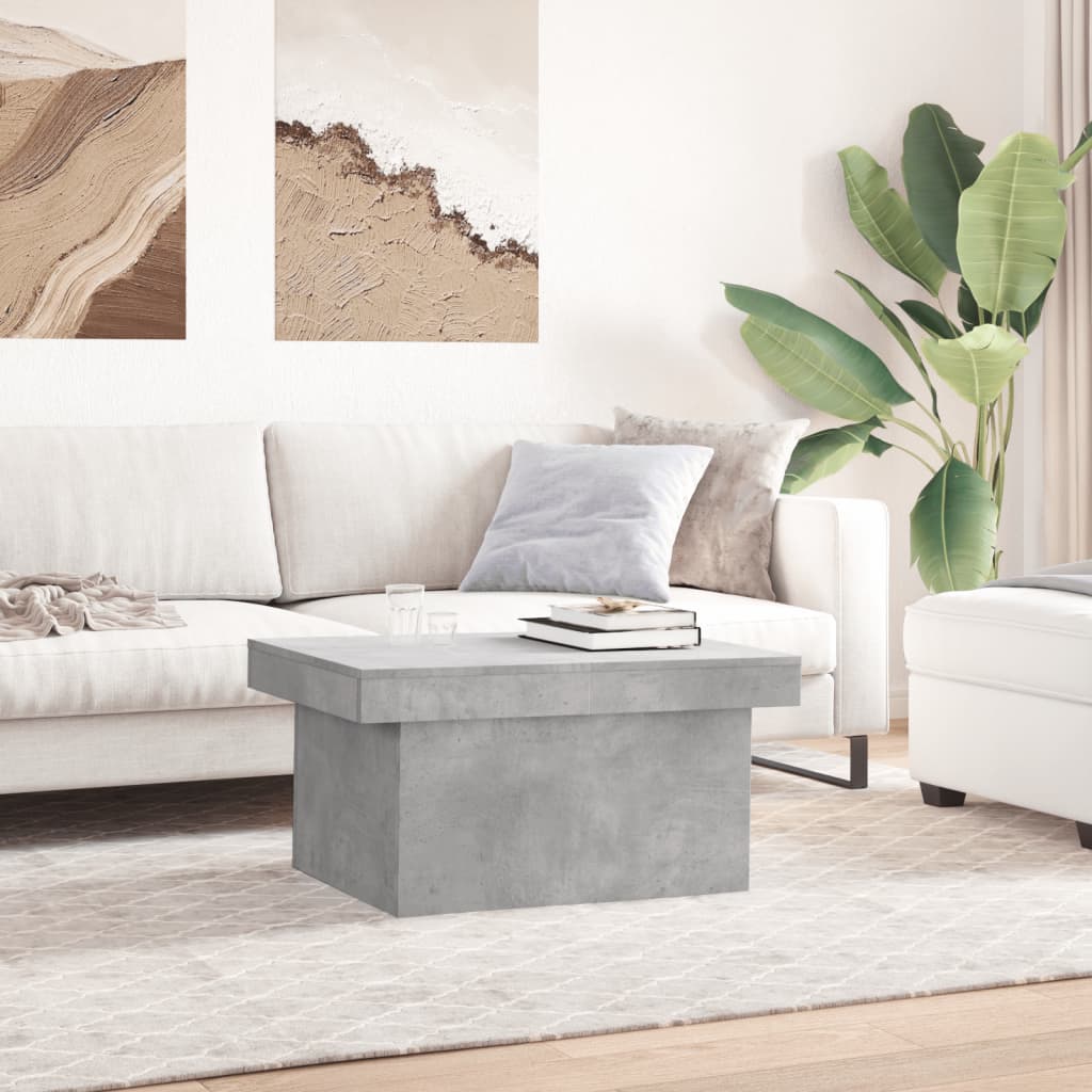 Salongbord betonggrå 100x55x40 cm konstruert tre