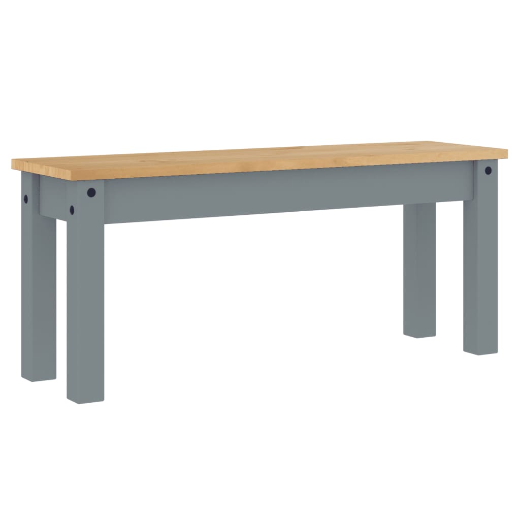 Spisebenk PANAMA grå 105x30x45 cm heltre furu