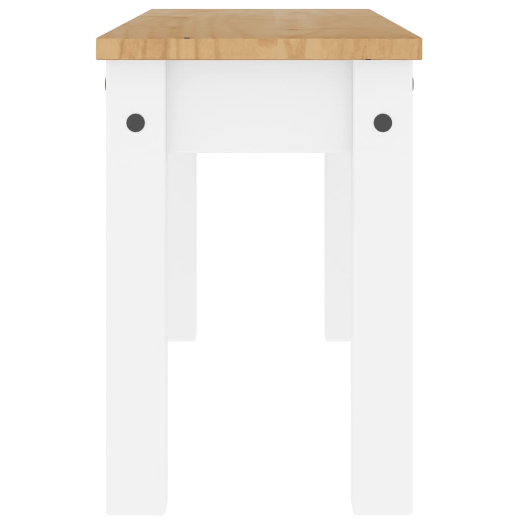 Skobenk PANAMA hvit 105x30x45 cm heltre furu