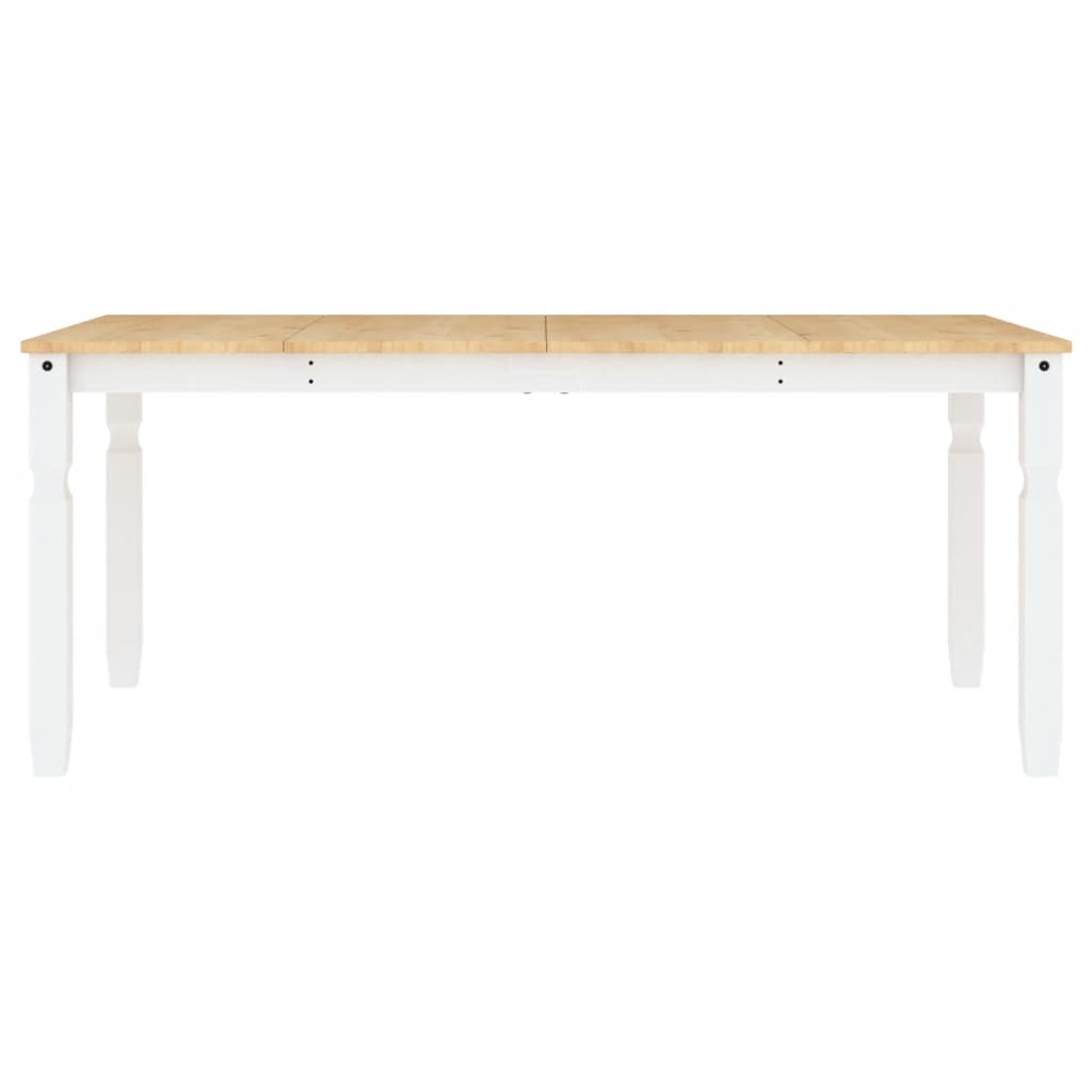 Spisebord Corona hvit 180x90x75 cm heltre furu