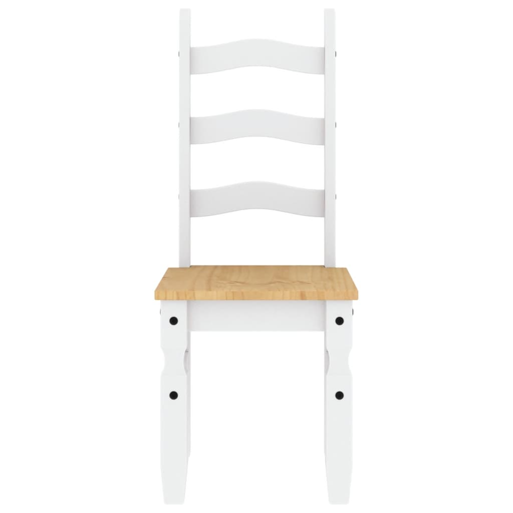 Spisestoler 2 stk Corona hvit 42x47x107 cm heltre furu
