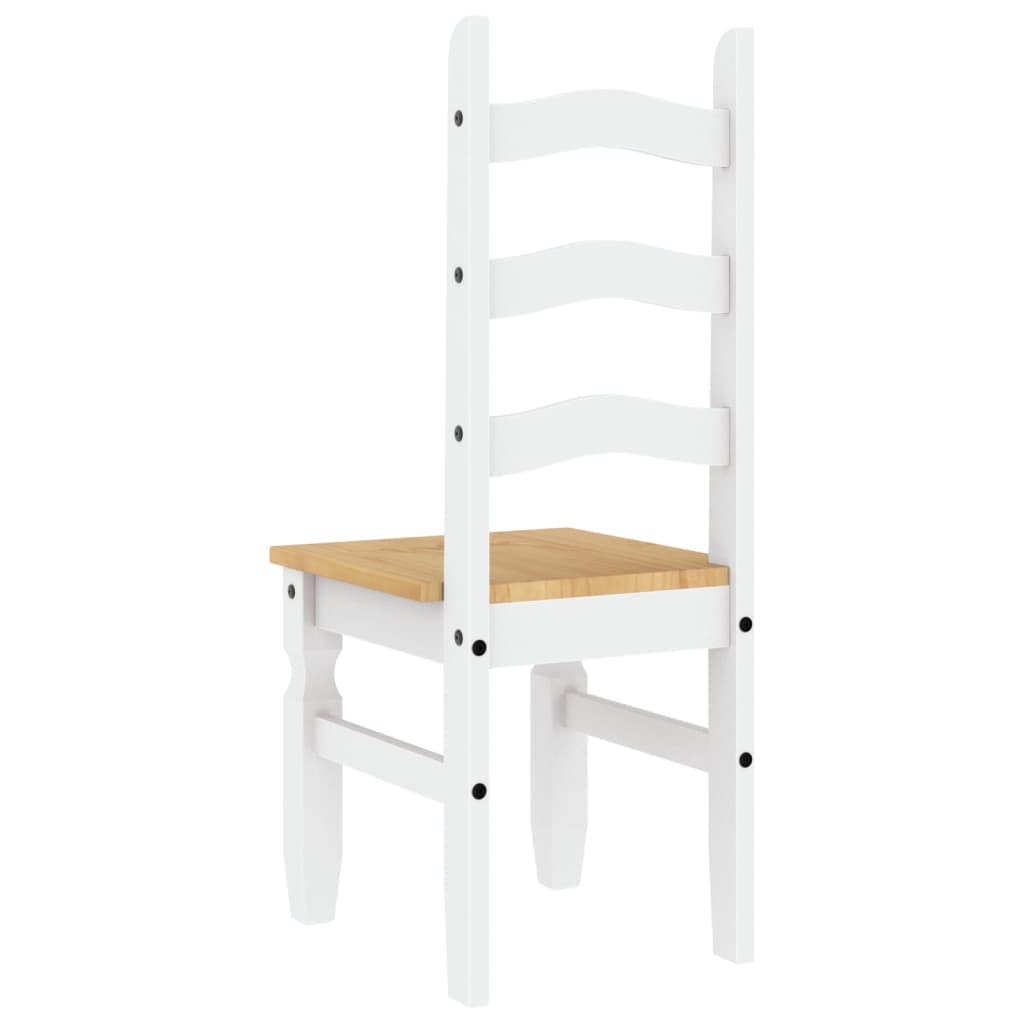 Spisestoler 2 stk Corona hvit 42x47x107 cm heltre furu