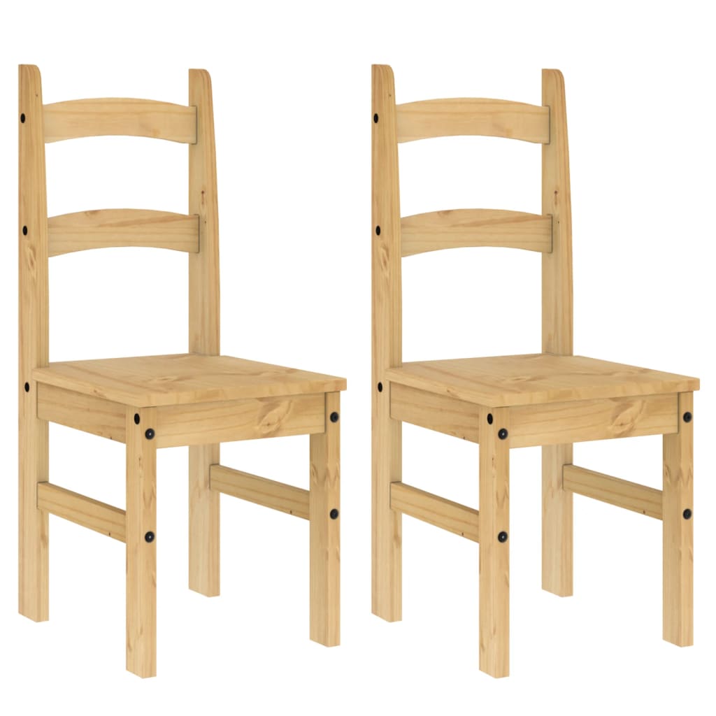 Spisestoler 2 stk 40x46x99 cm heltre furu