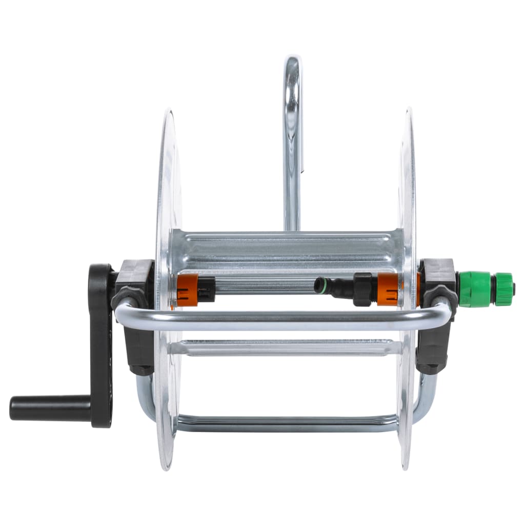 Slangetrommel vegghengt for 50m 1/2" eller 35m 3/4" slange stål