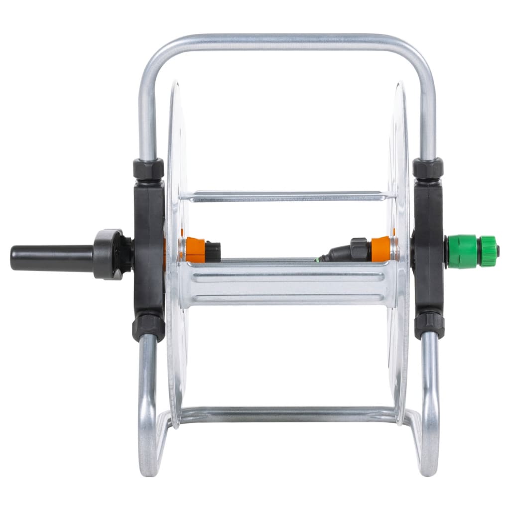 Slangetrommel vegghengt for 50 m 1/2" slange stål