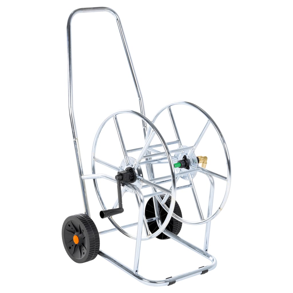 Slangetrommelvogn for 80 m 3/4" slange stål