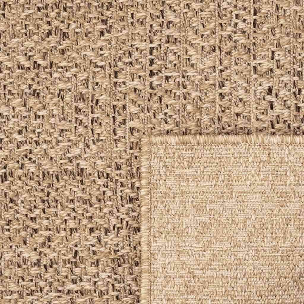 Teppe ZIZUR 80x250 cm jute-utseende innendørs og utendørs