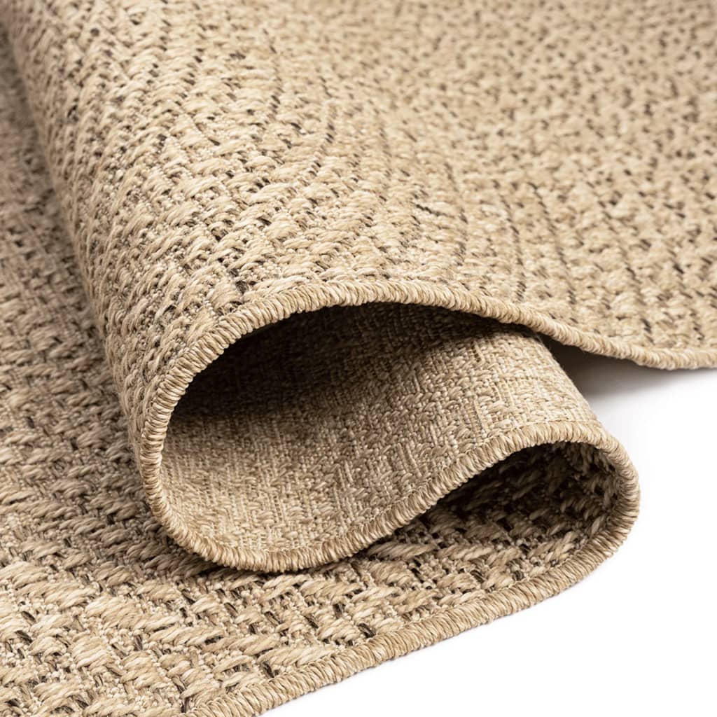 Teppe ZIZUR 100x200 cm jute-utseende innendørs og utendørs
