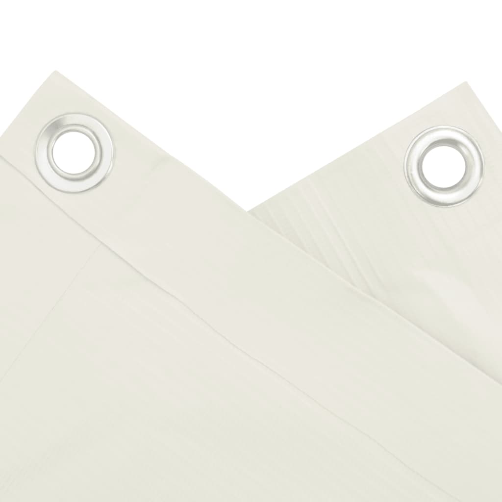 Balkongskjerm hvit 500x75 cm PVC
