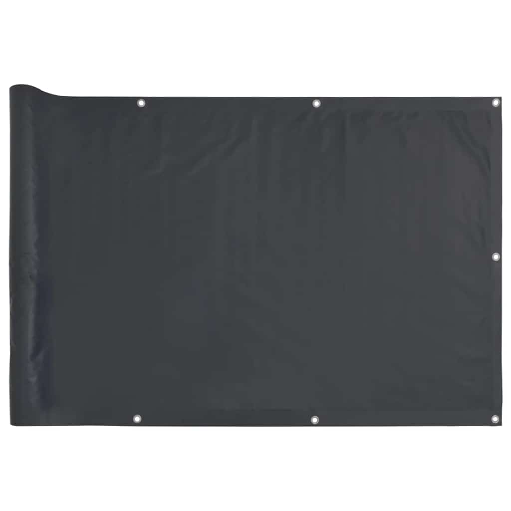 Balkongskjerm antrasitt 400x75 cm PVC