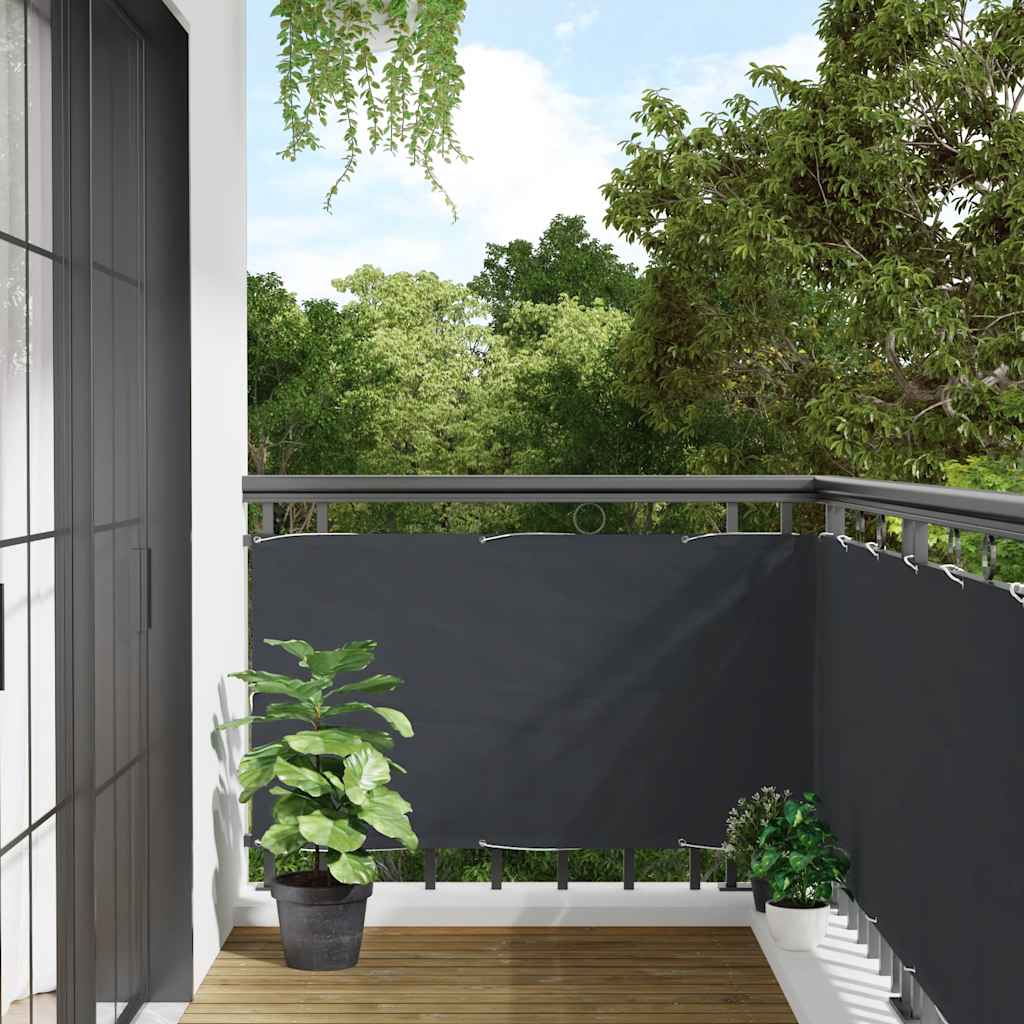 Balkongskjerm antrasitt 400x75 cm PVC