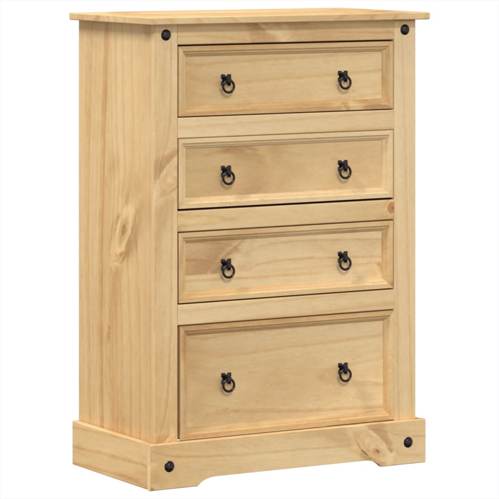 Kommode Corona 80x43x114 cm heltre furu