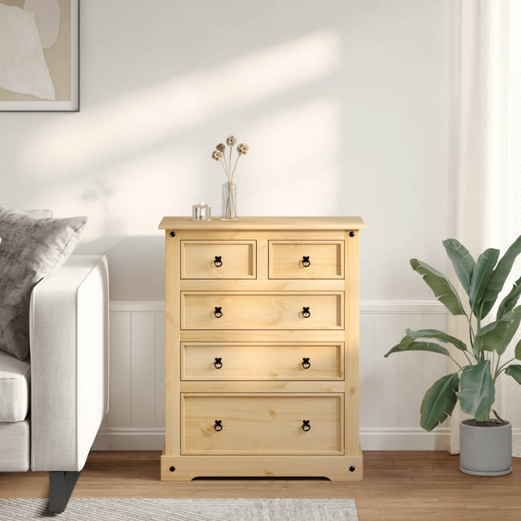 Kommode Corona 92x48x114 cm heltre furu