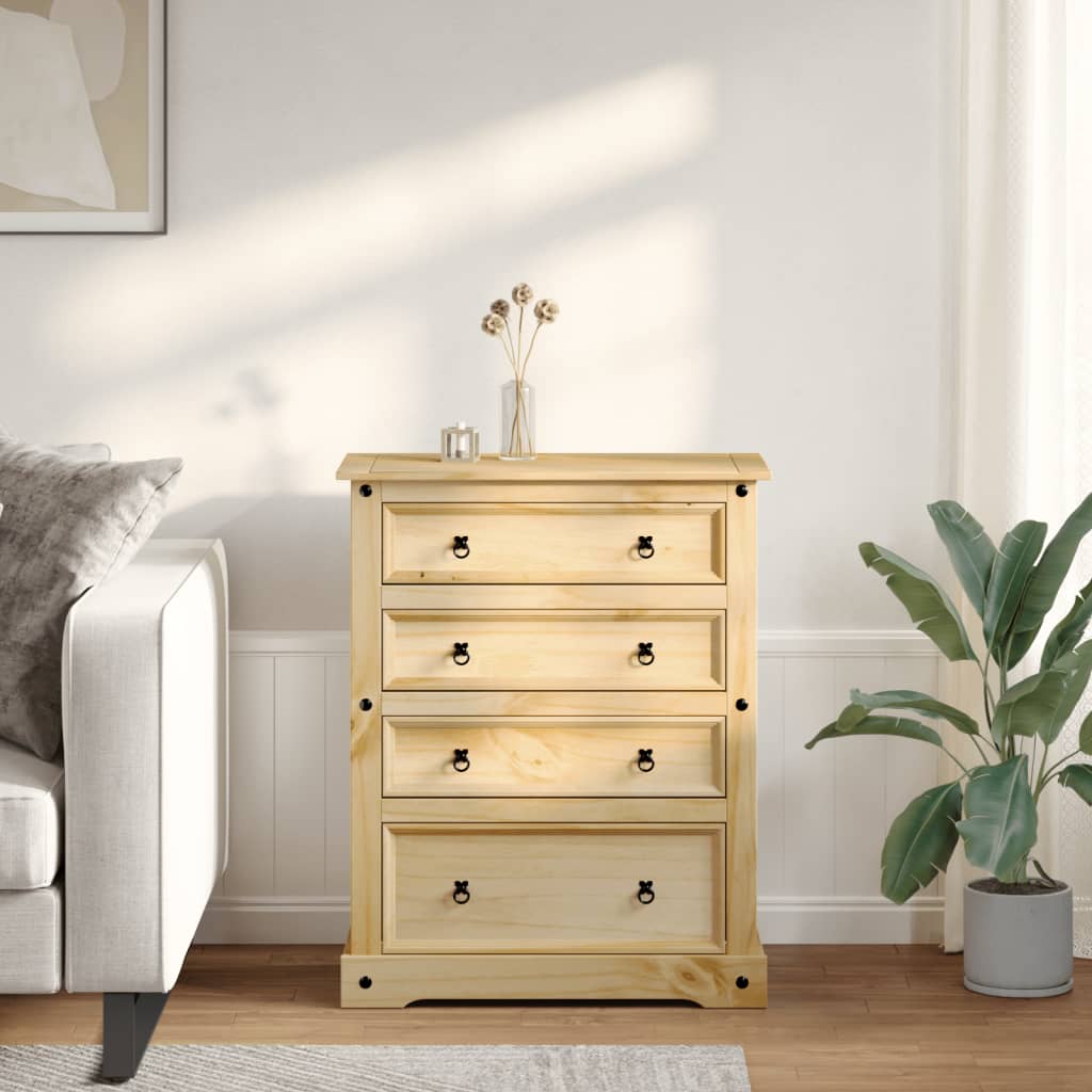 Kommode Corona 92x48x114 cm heltre furu