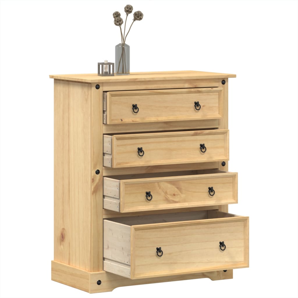 Kommode Corona 92x48x114 cm heltre furu