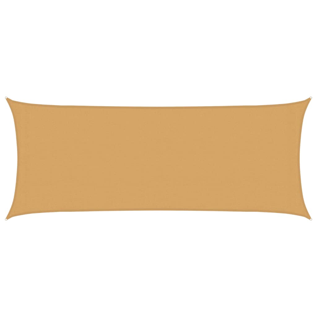 Solseil 160 g/m² rektangulær sand 2x5 m HDPE