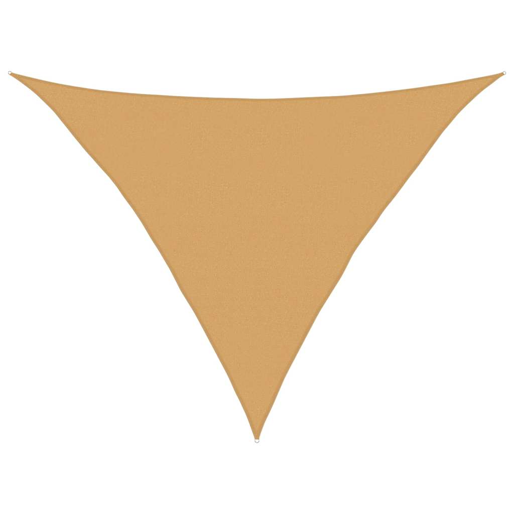 Solseil 160 g/m² trekantet sand 5x5x6 m HDPE