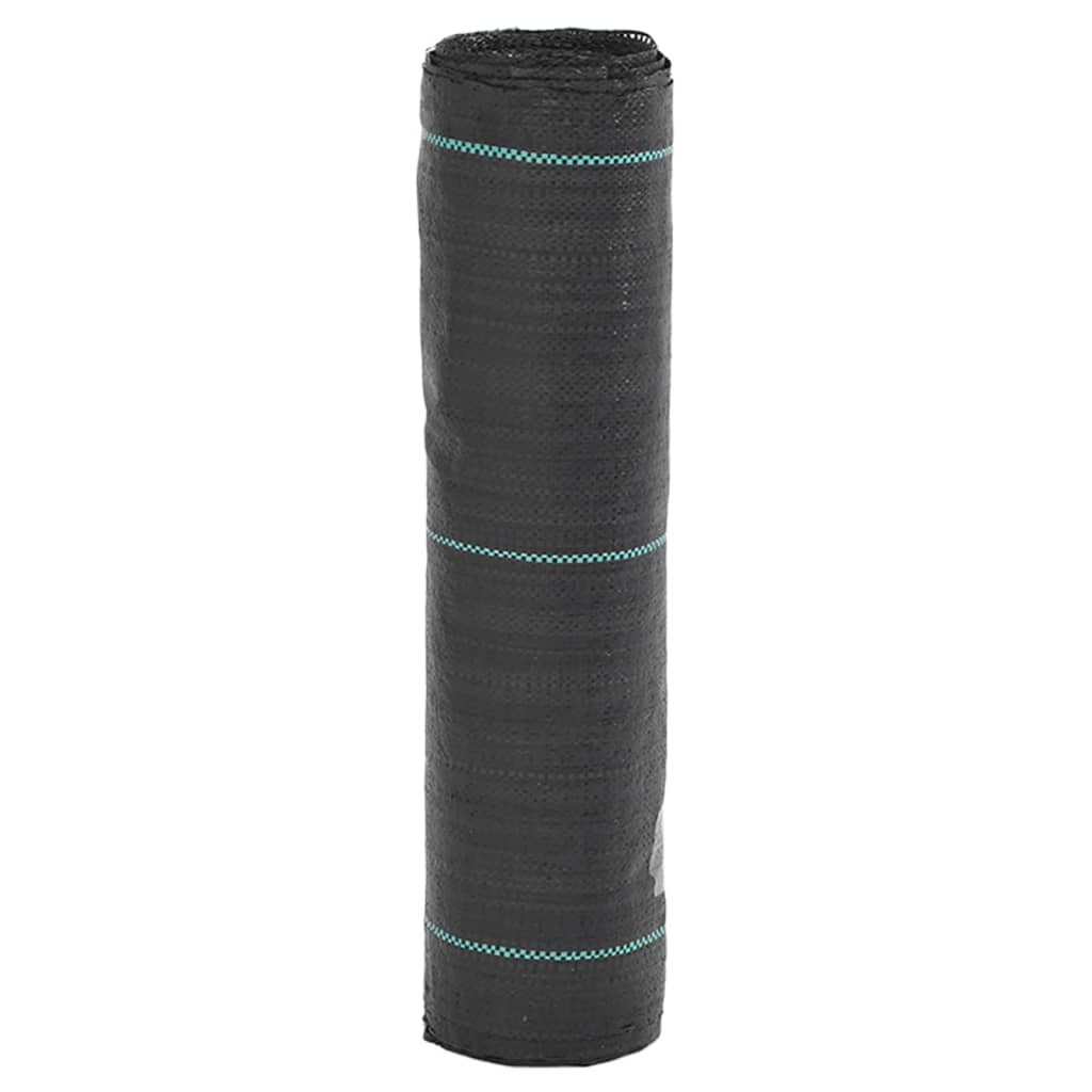 Kontrollmatte for ugress svart 0,5x10 m PP vidaXL