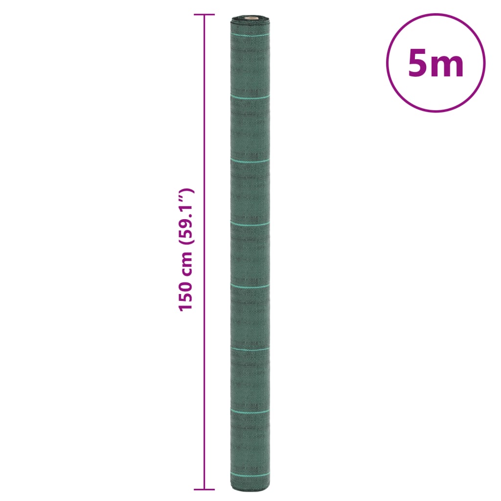 Kontrollmatte for ugress grønn 1,5x5 m PP