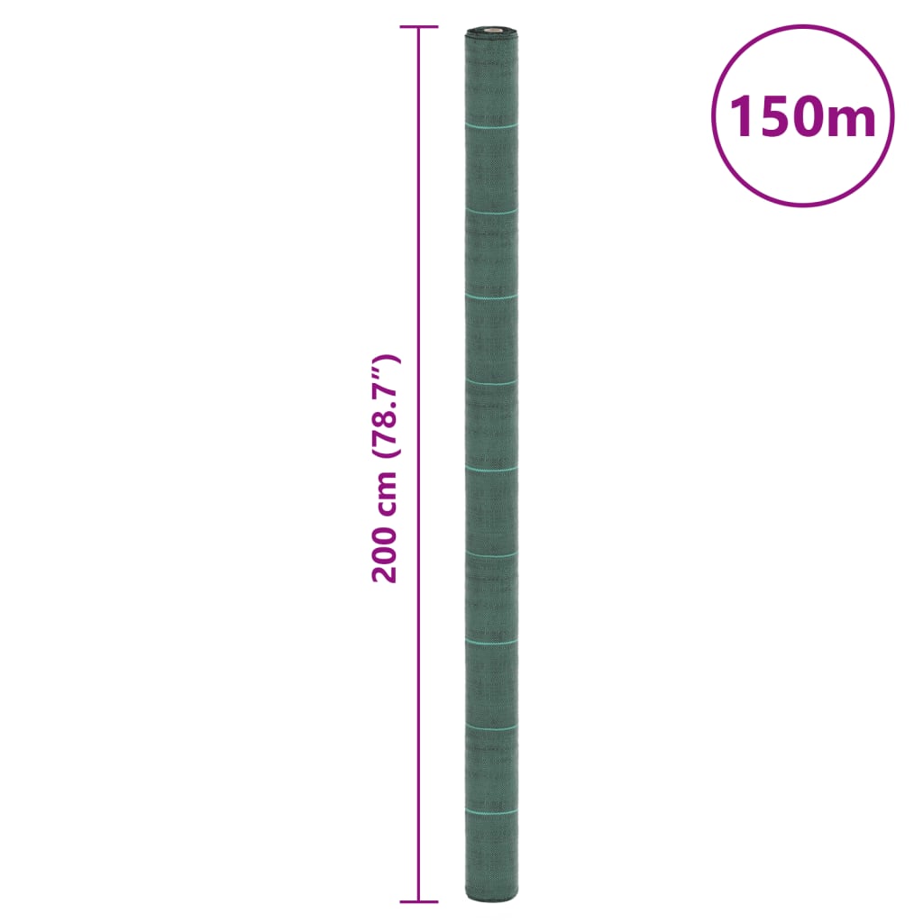 Kontrollmatte for ugress grønn 2x150 m PP