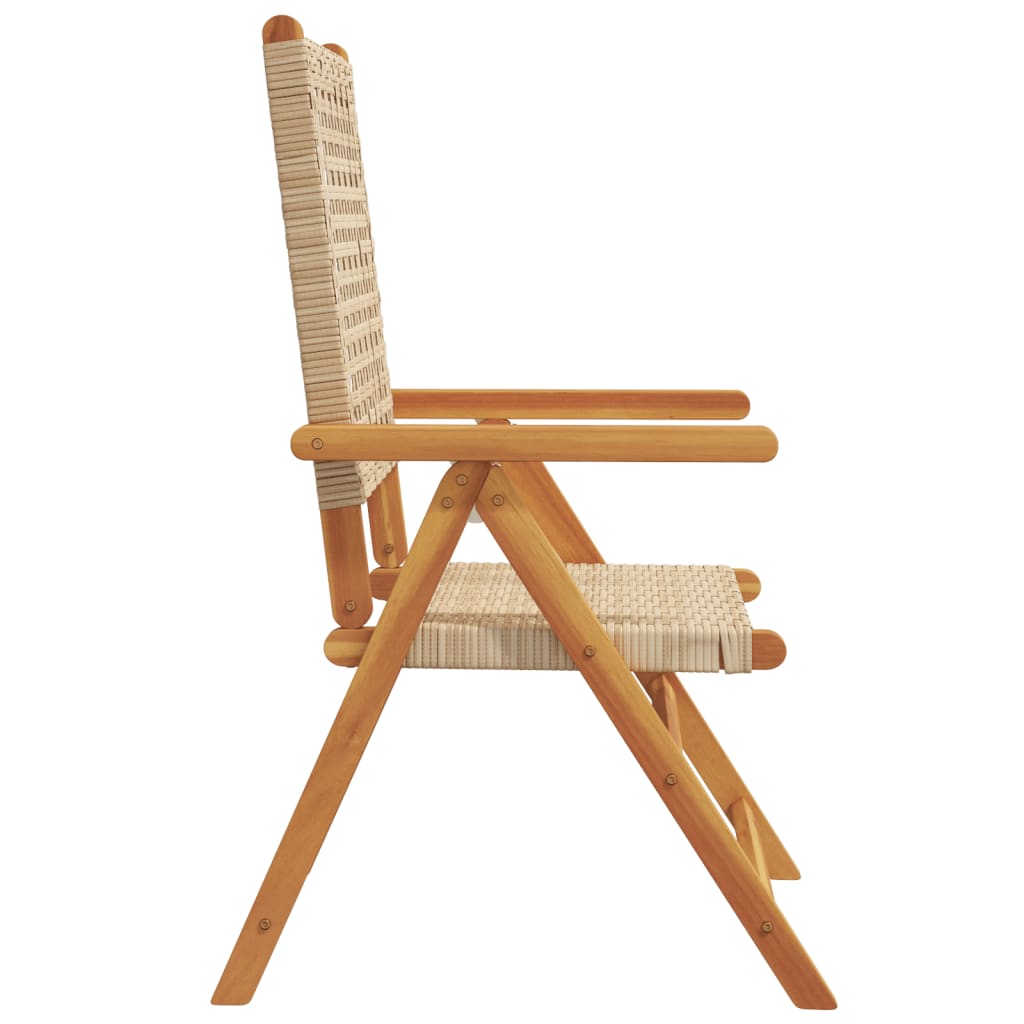 Lenestoler for hage 4 stk beige polyrotting og heltre