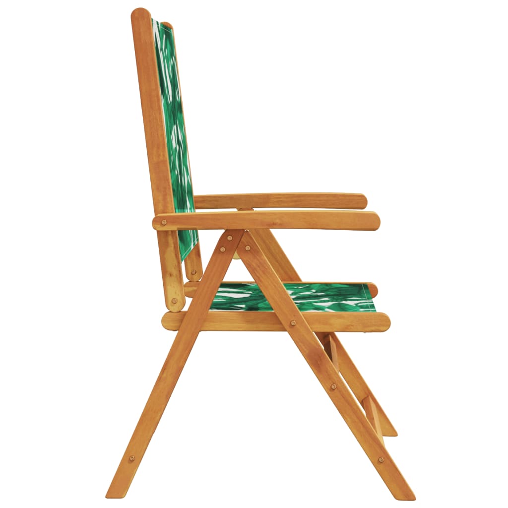 Lenestoler for hage 4 stk grønn stoff og heltre