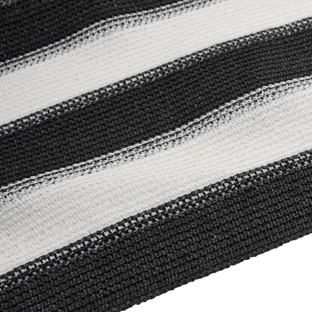 Skjermnett antrasitt og hvit 1,8x25 m HDPE 75 g/m²