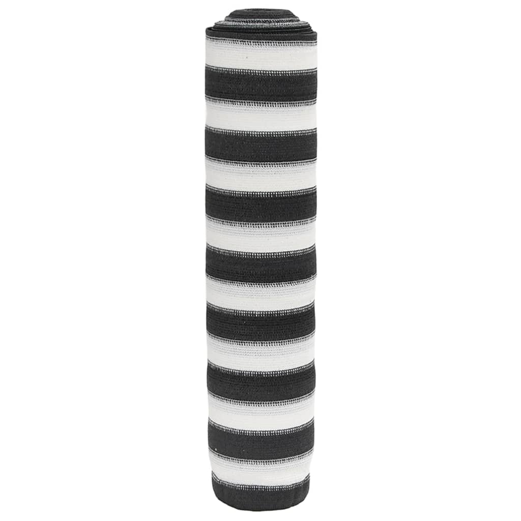 Skjermnett antrasitt og hvit 1,5x10 m HDPE 195 g/m²