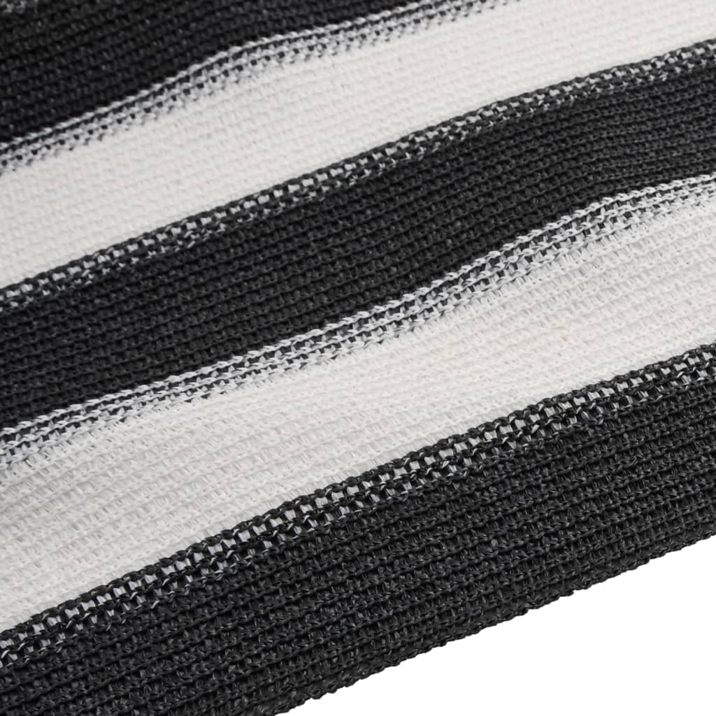 Skjermnett antrasitt og hvit 1,5x10 m HDPE 195 g/m²