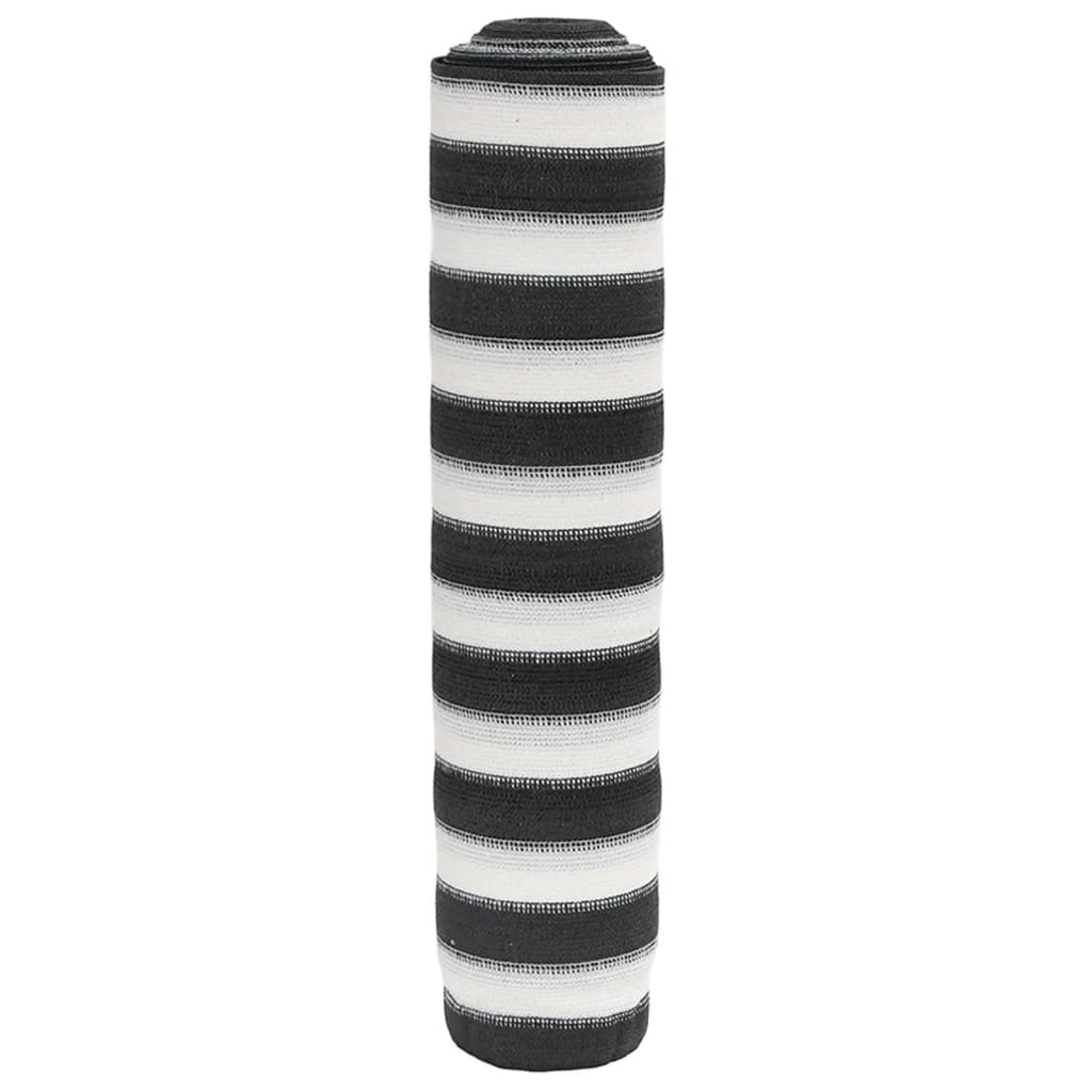 Skjermnett antrasitt og hvit 1,5x25 m HDPE 195 g/m²