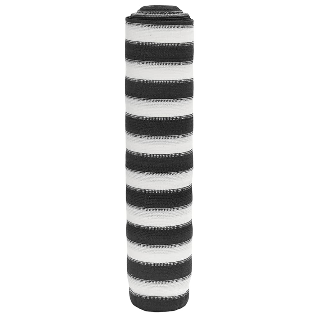 Skjermnett antrasitt og hvit 1,8x50 m HDPE 195 g/m²