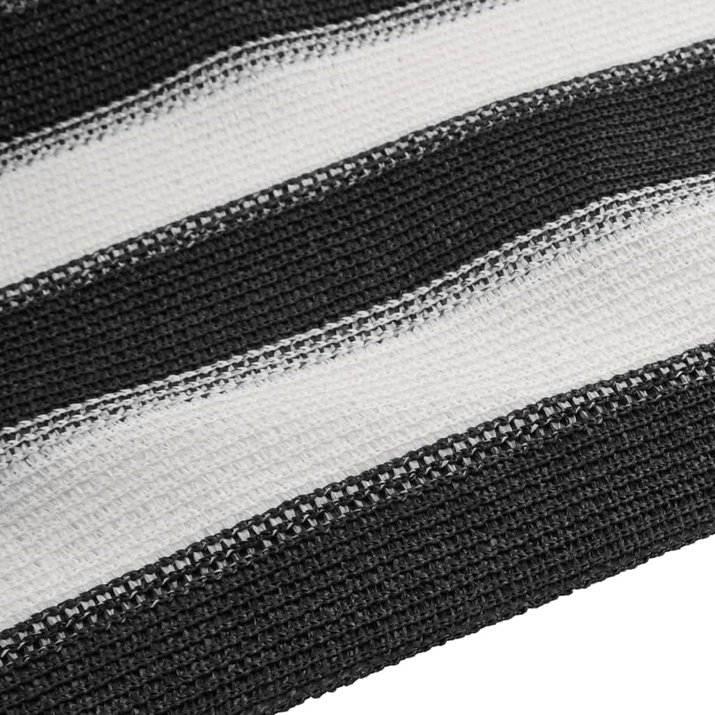 Skjermnett antrasitt og hvit 2x50 m HDPE 195 g/m²