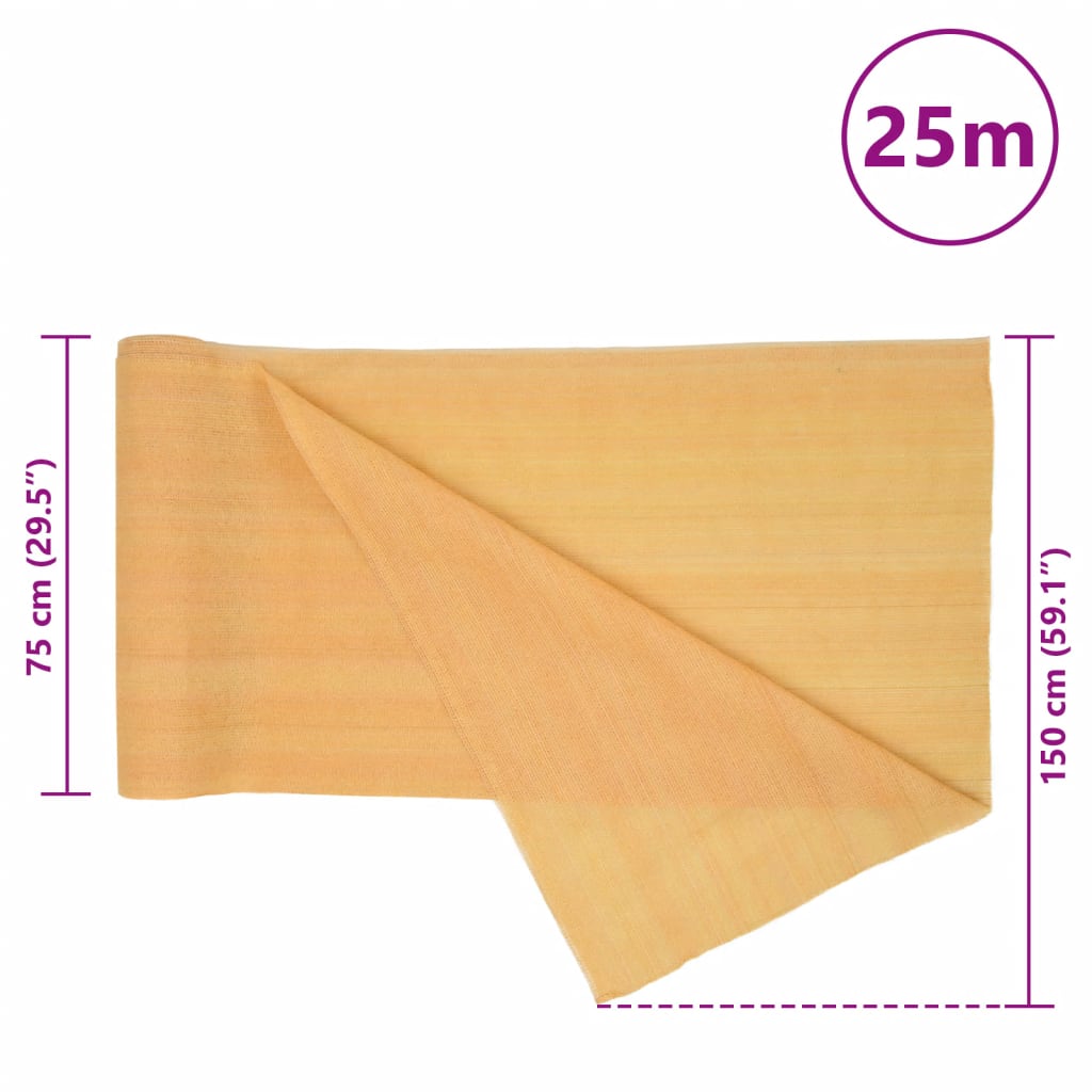 Skjermnett sand 1,5x25 m HDPE 150 g/m²