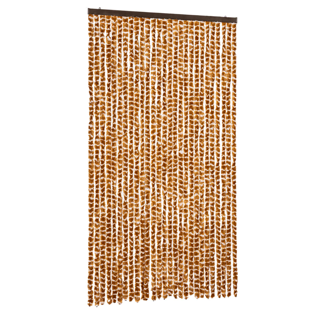 Fluegardin oker og hvit 118x220 cm chenille