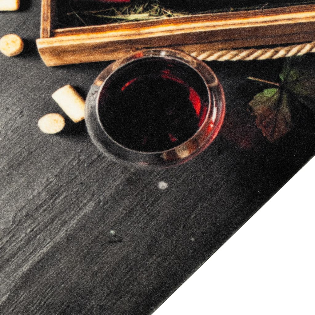 Kjøkkenteppe vaskbar Wine Bottle 60x180 cm fløyel