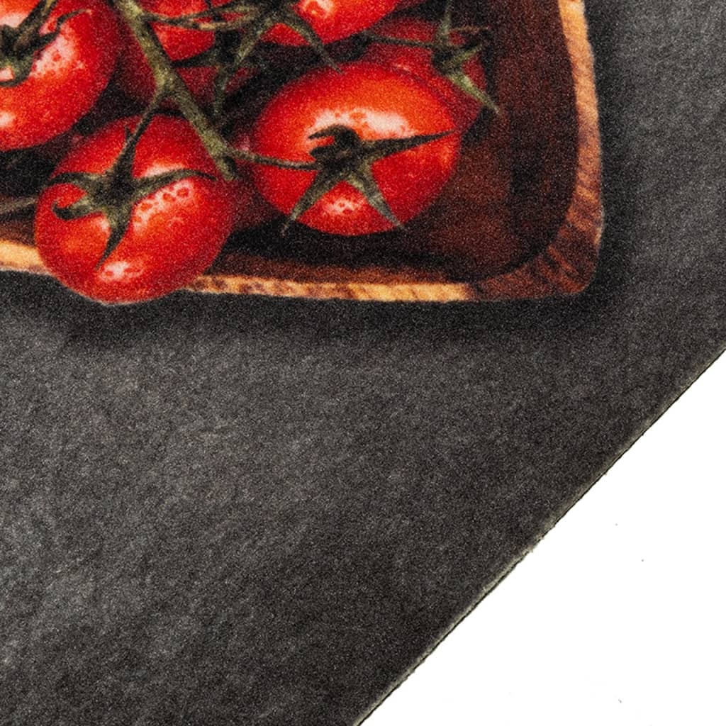 Kjøkkenteppe vaskbar Cooking tekst 45x150 cm fløyel