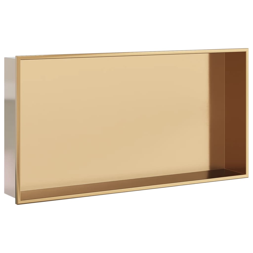 Dusjnisje børstet gulv 62x32x9 cm rustfritt stål