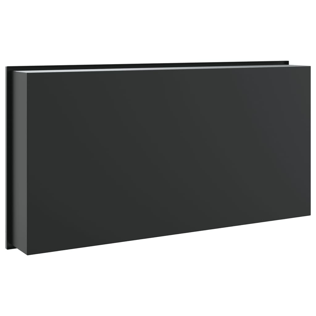 Dusjnisje matt svart 62x32x9 cm rustfritt stål