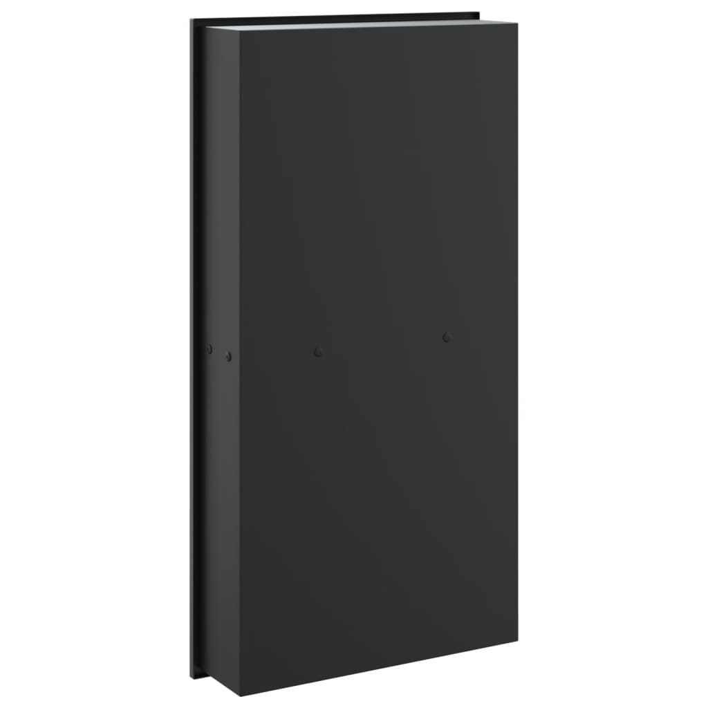 Dusjnisje matt svart 32x62x9 cm rustfritt stål