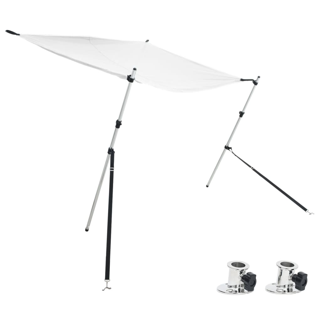 T-Top solskjermutvidelse hvit 170x170x(113-182,5) cm