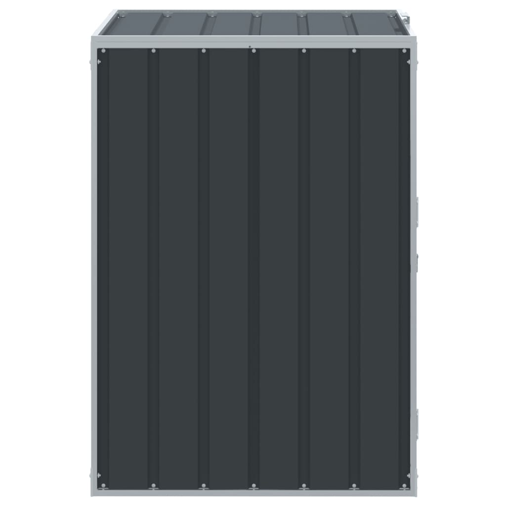 Søppeldunkskur for enkelt dunk antrasitt 72x81x115 cm stål