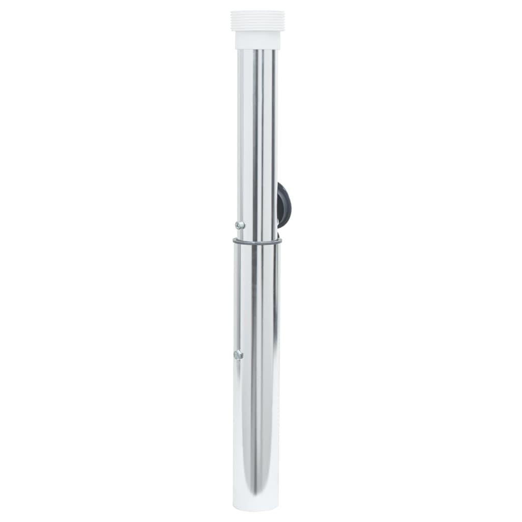 Parasollfot for 40-50 mm stang sølv aluminium vidaXL