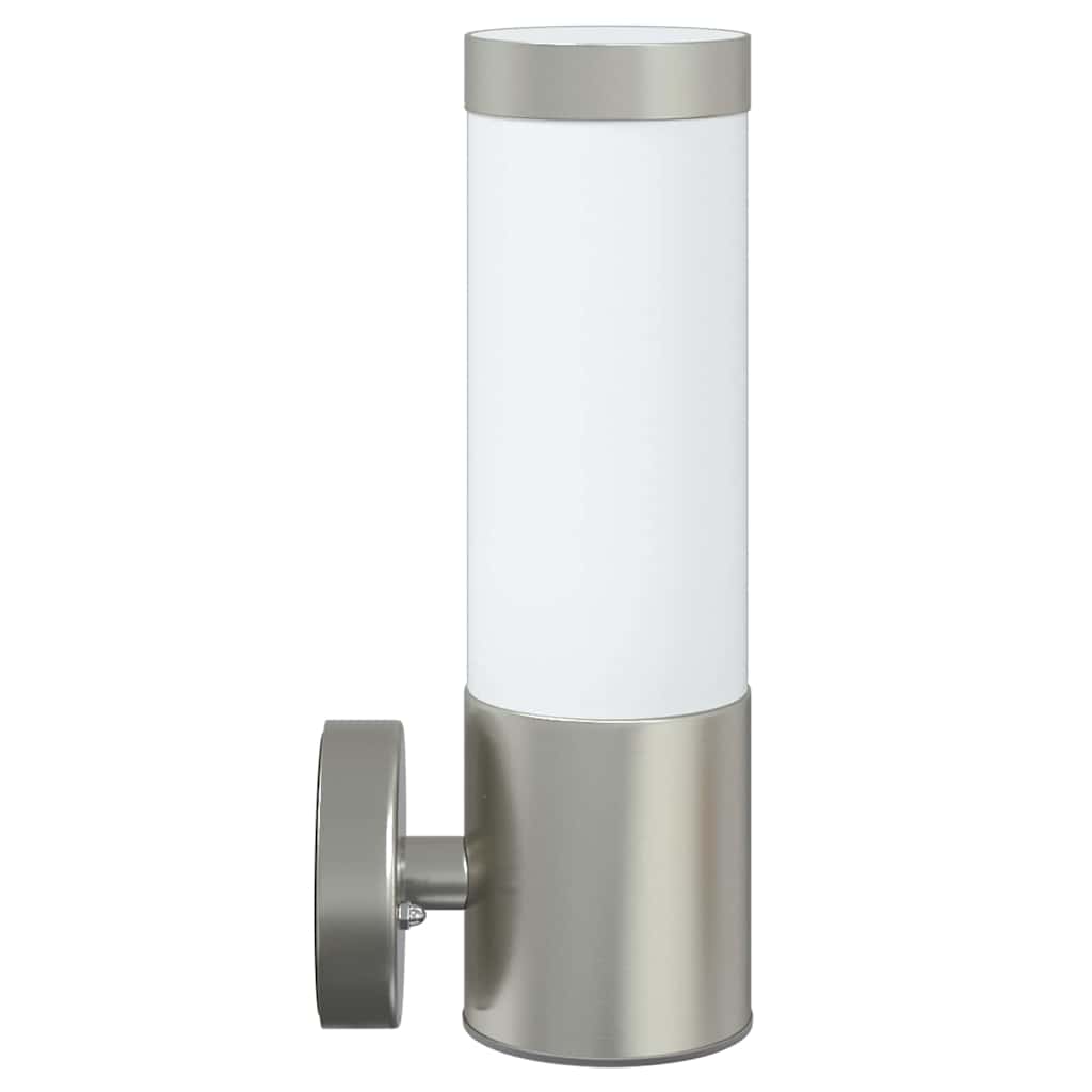 Utevegglampe 2 pcs sølv 12 x 8,5 x 27 cm