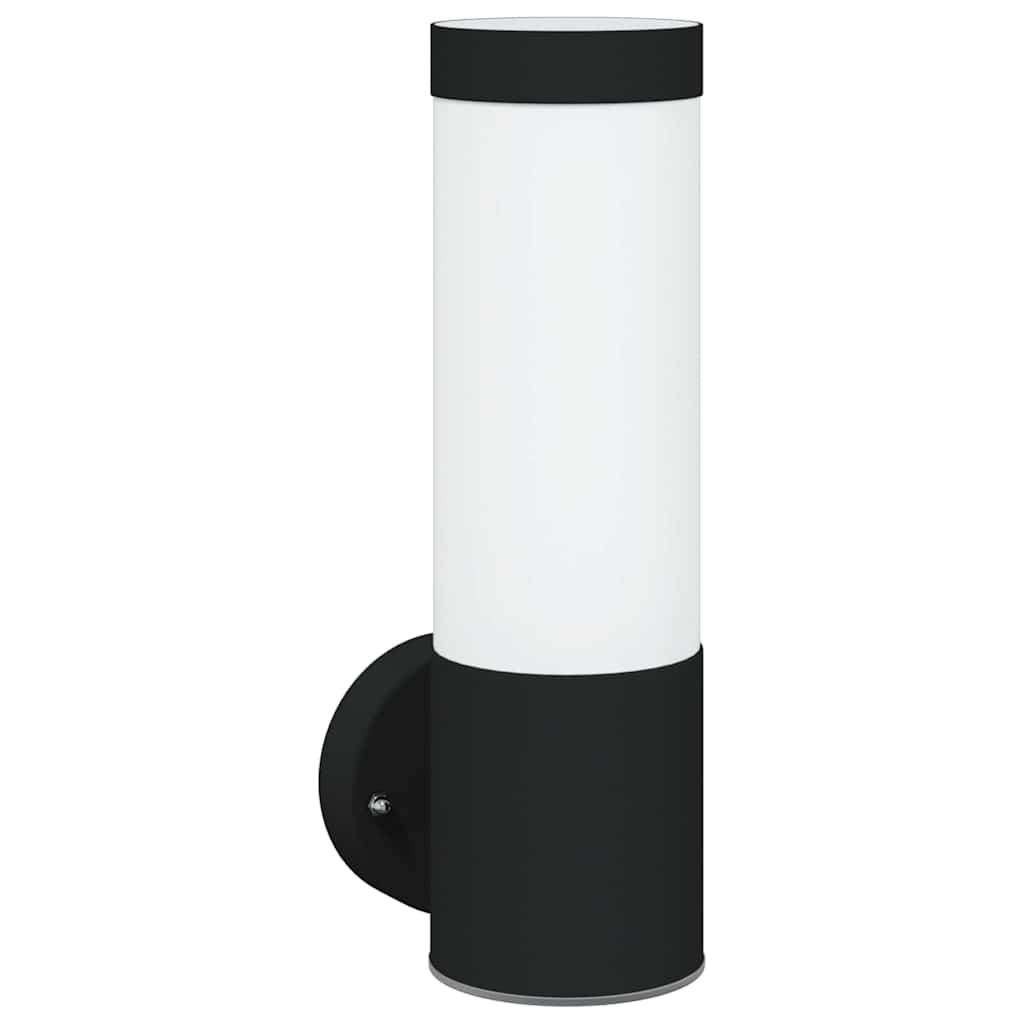 Utevegglampe Svart 12 x 8,5 x 27 cm Rustfritt stål og plast