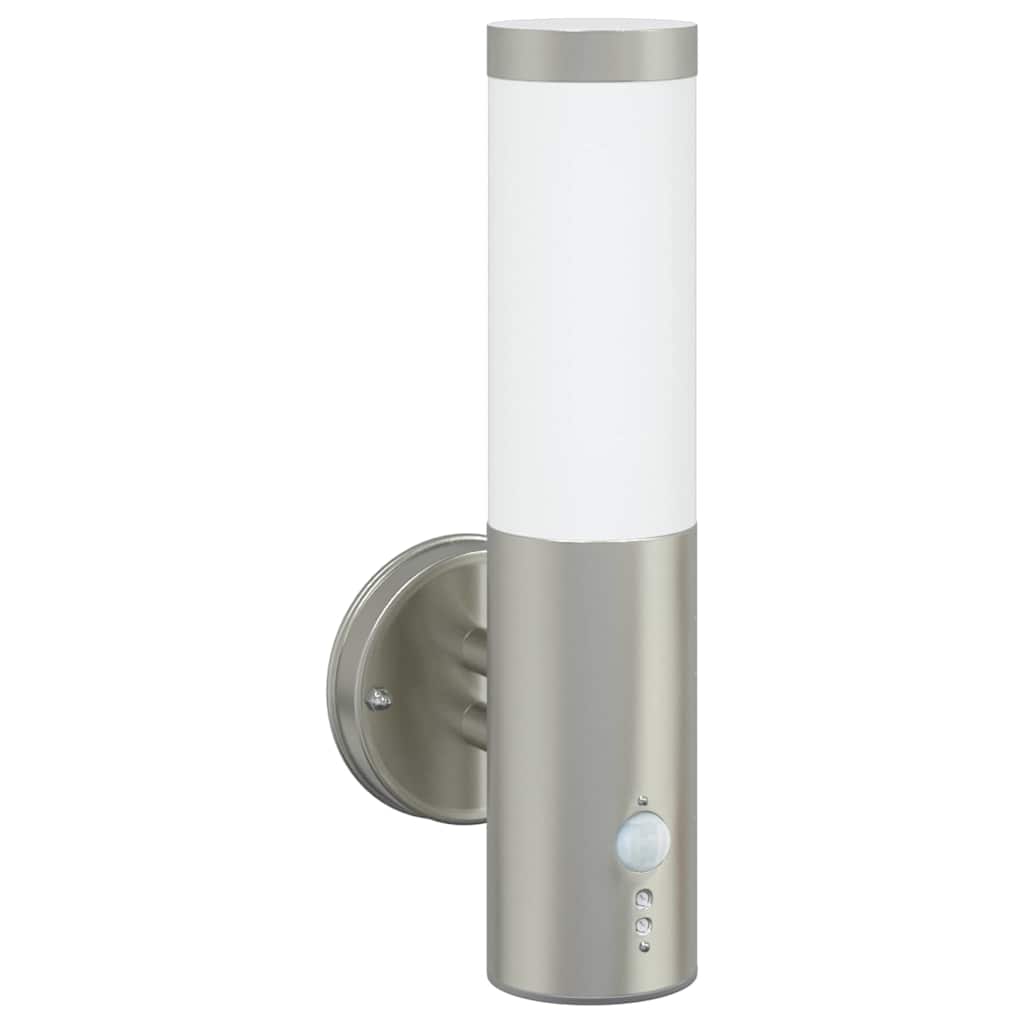 Utevegglampe 2 pcs sølv 15 x 7,5 x 33 cm
