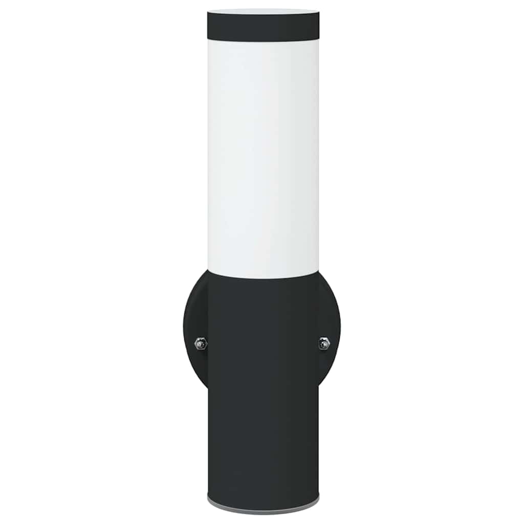 Utevegglampe 2 pcs Svart 15 x 7,5 x 33 cm