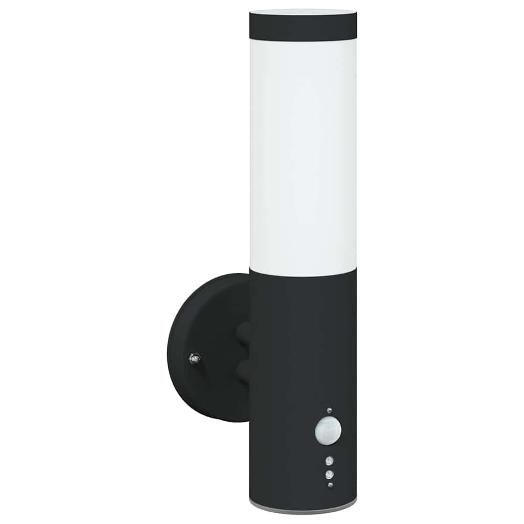 Utevegglampe Svart 15 x 7,5 x 33 cm Rustfritt stål og plast