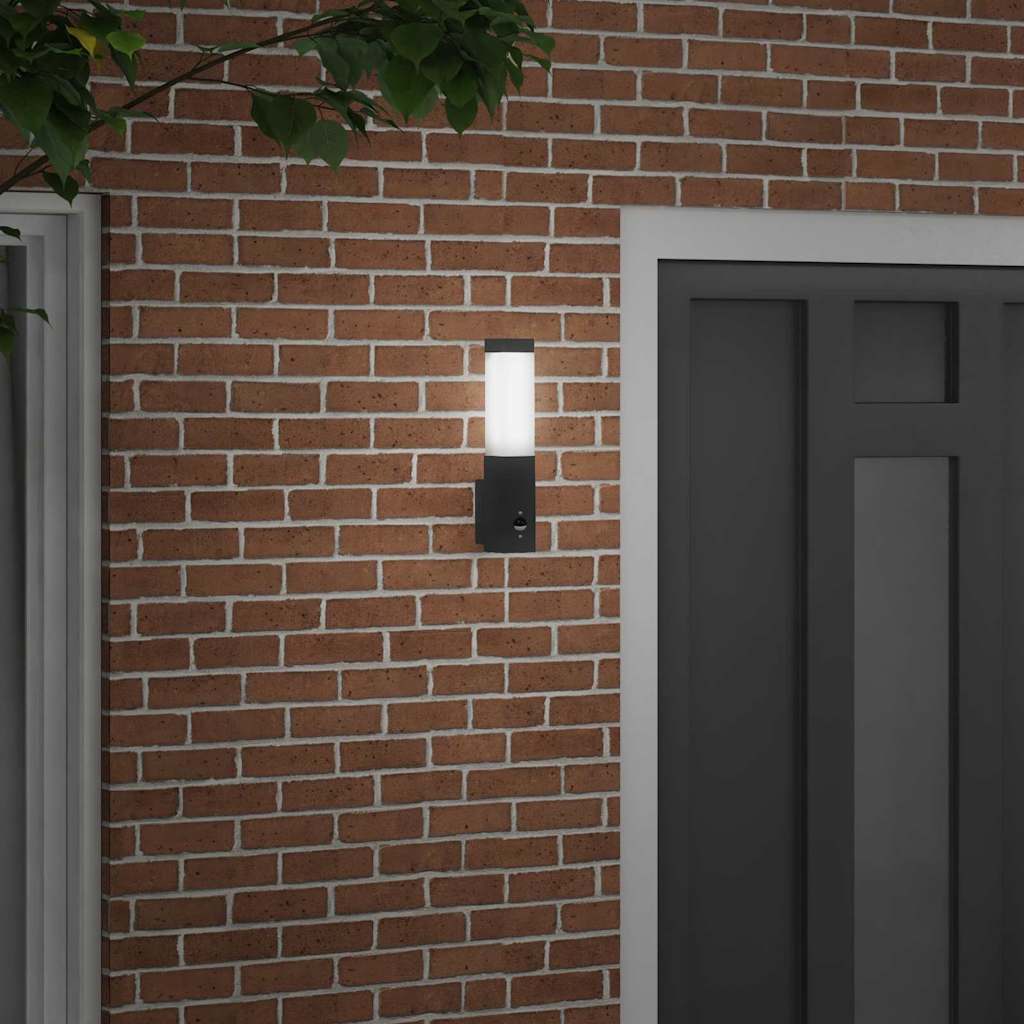 Utevegglampe Svart 10,5 x 6 x 33 cm Rustfritt stål og plast