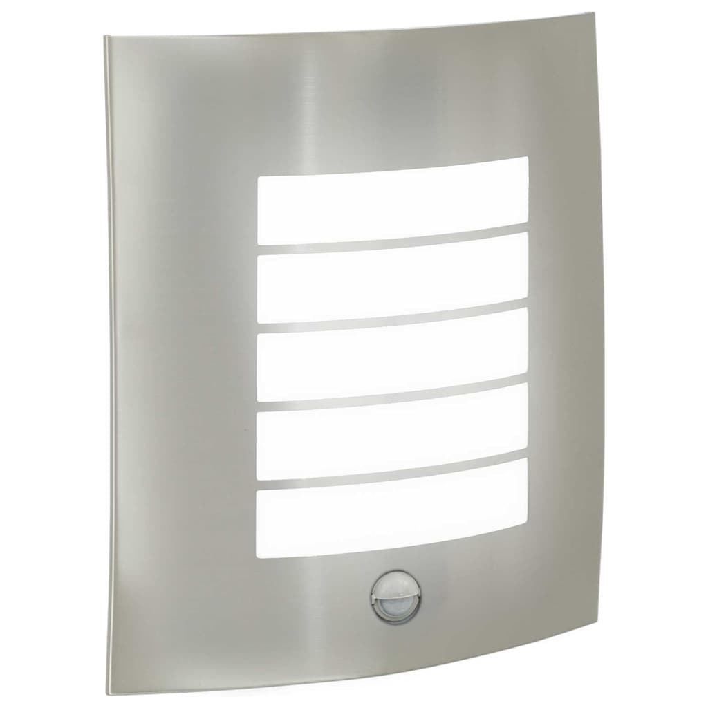 Utevegglampe sølv 23,5 x 9 x 26 cm Rustfritt stål og plast